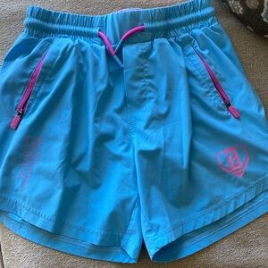 Kids Blue Shorts with Pink Details